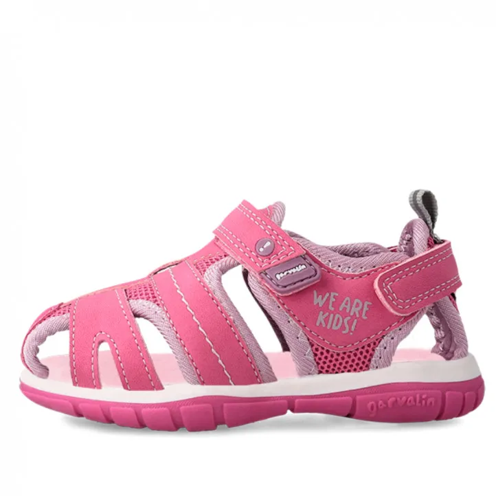 sandalias Garvalin tipo cangrejera rosas 232805D