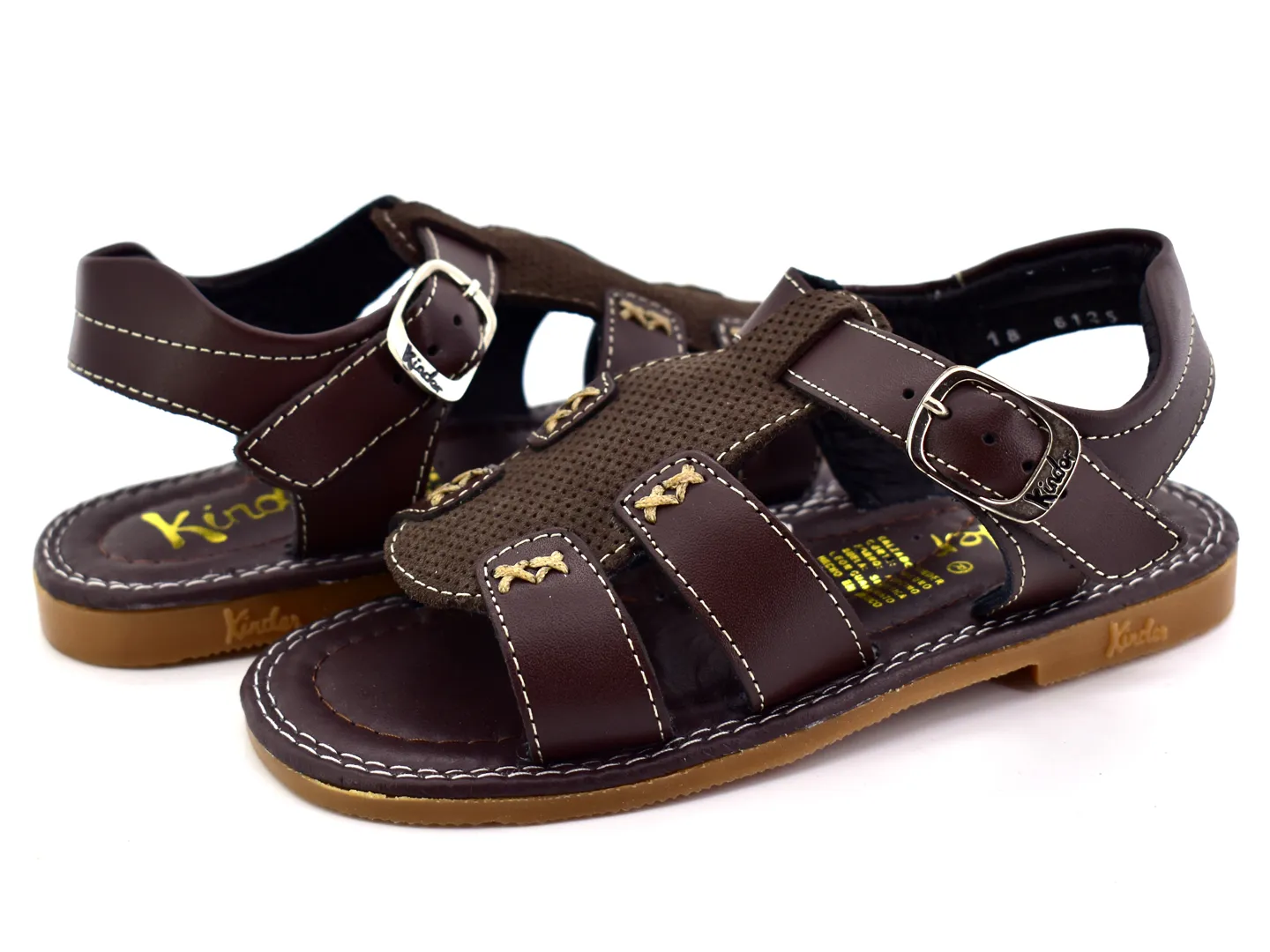 Sandalias Kinder 6125 Cafe Para Niño