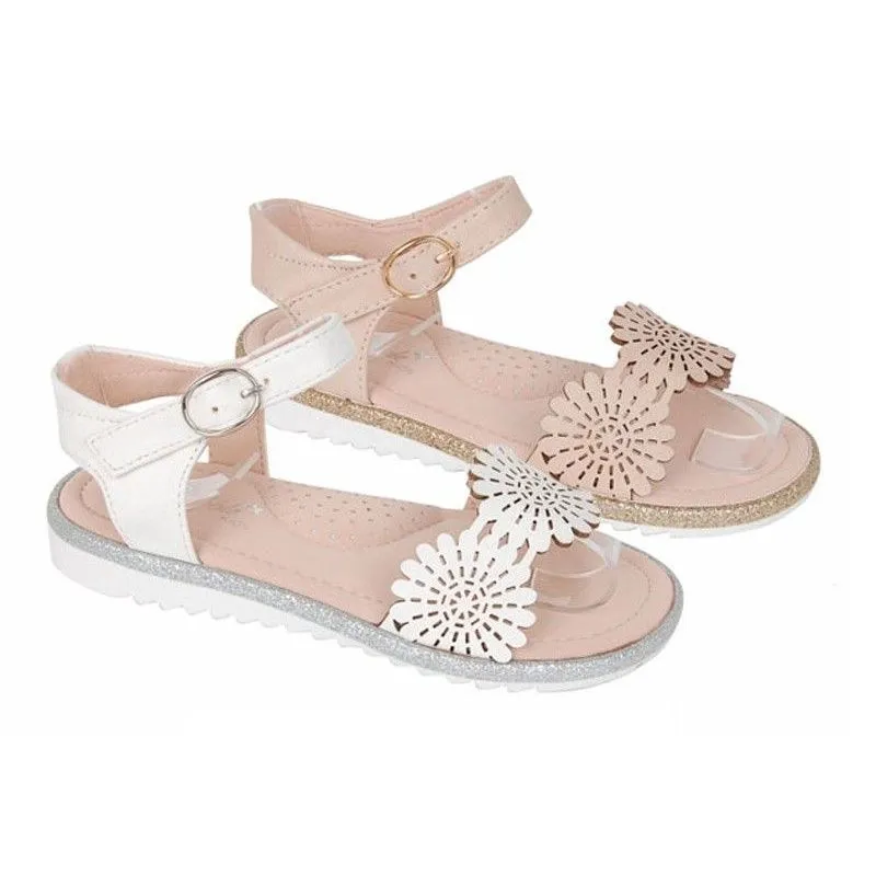 Sandalias niña con pompones
