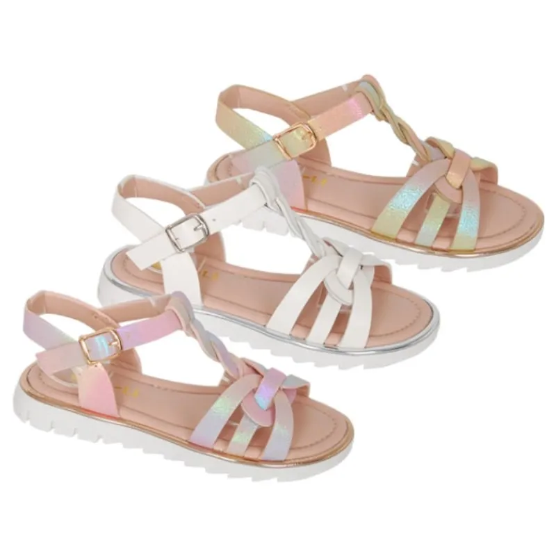 Sandalias para niña estilo romano