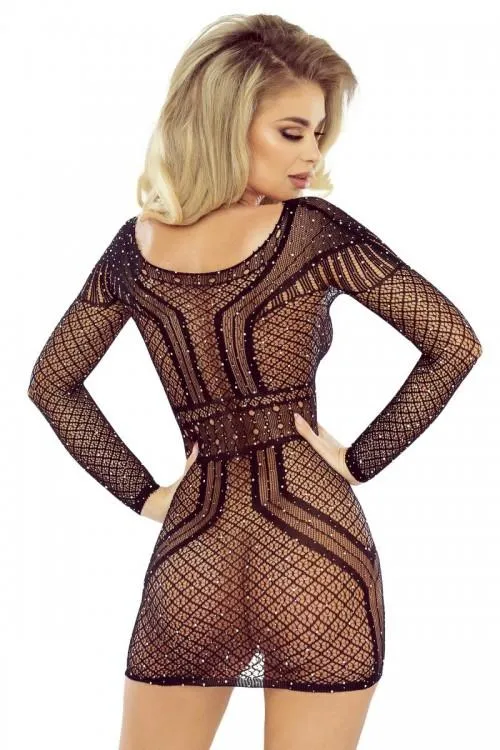 Sensual Vestido de Red Negro