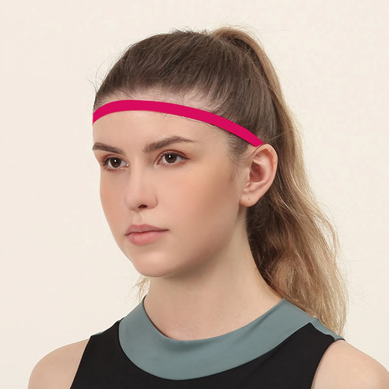 SILICONE GRIP NONSLIP SPORTS HEADBAND, THIN  FASHIONABLE, IDEAL FOR MEN  WOMEN, VERSATILE FOR RUNNING, BASKETBALL  MORE