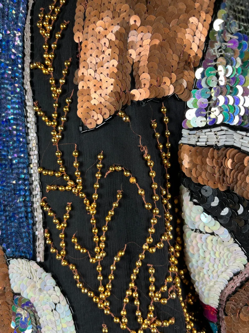 SIN MARCA Vestido Seda Lentejuelas