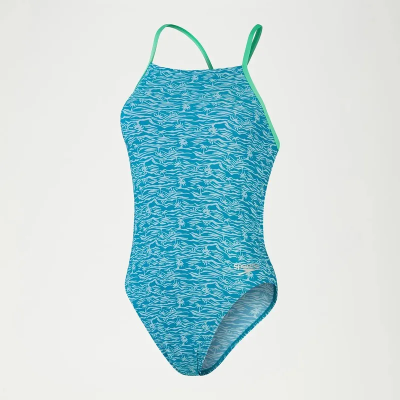 SPEEDO ALLOVER LATTICEBACK AQUARIUM/AQUASPLASH/FAKE GREEN