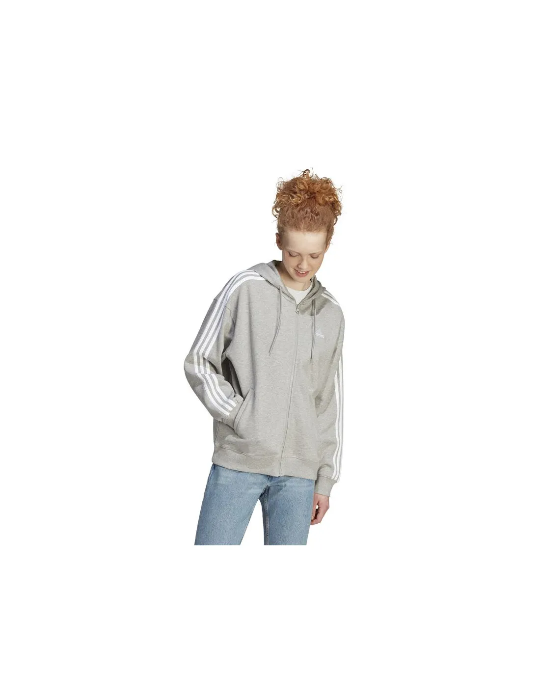 Sudadera adidas 3S Ft Fz O Hd Mujer