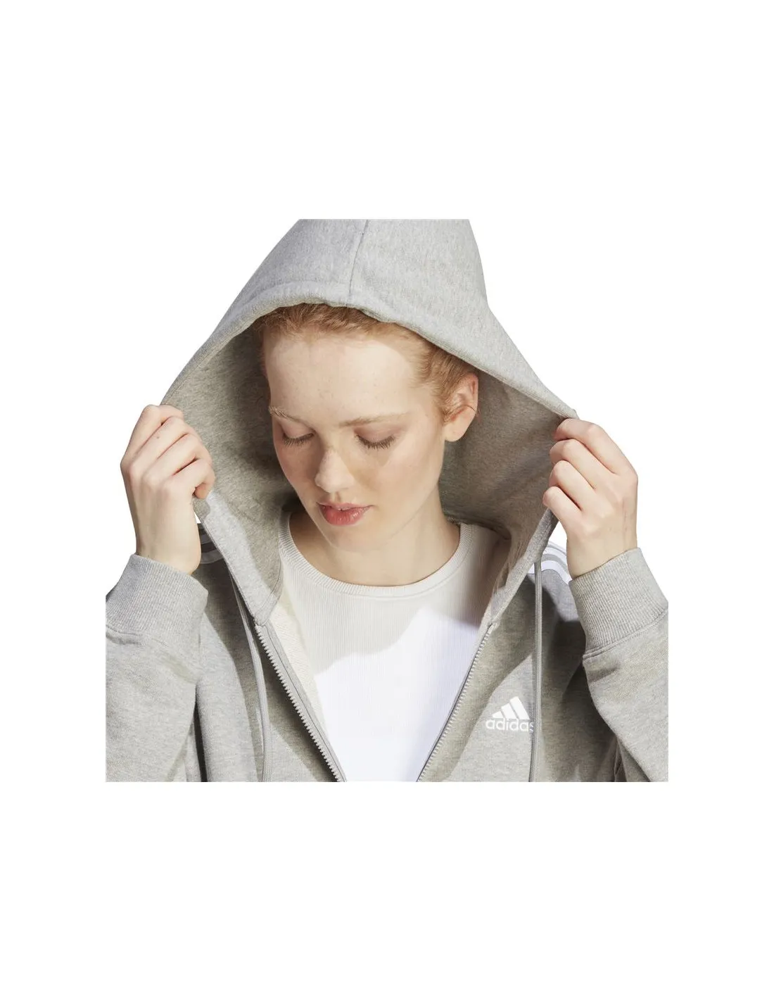 Sudadera adidas 3S Ft Fz O Hd Mujer