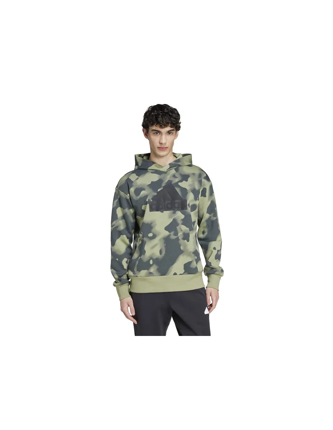 Sudadera adidas Future Icons Bos Aop Hoodie Hombre Verde