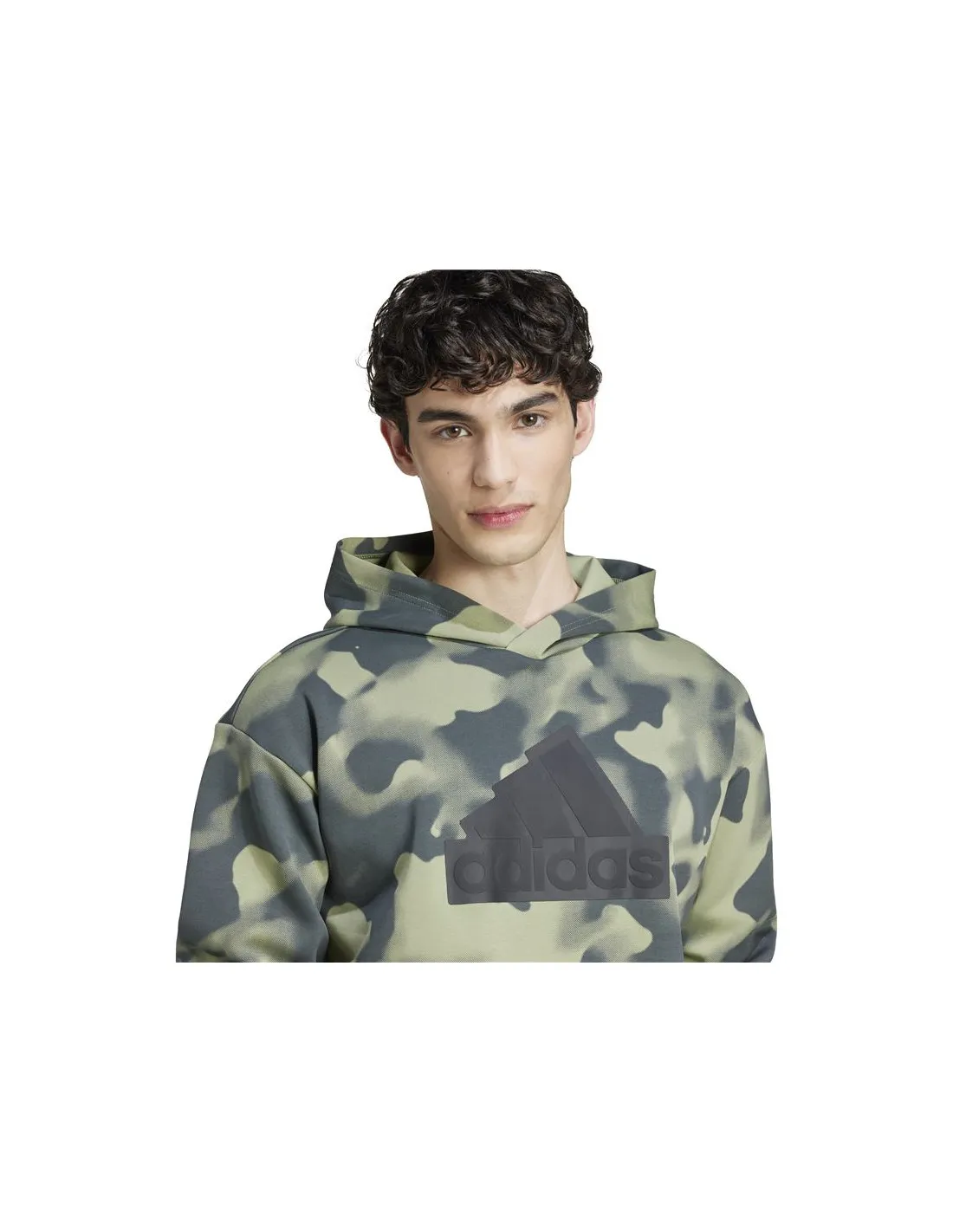 Sudadera adidas Future Icons Bos Aop Hoodie Hombre Verde