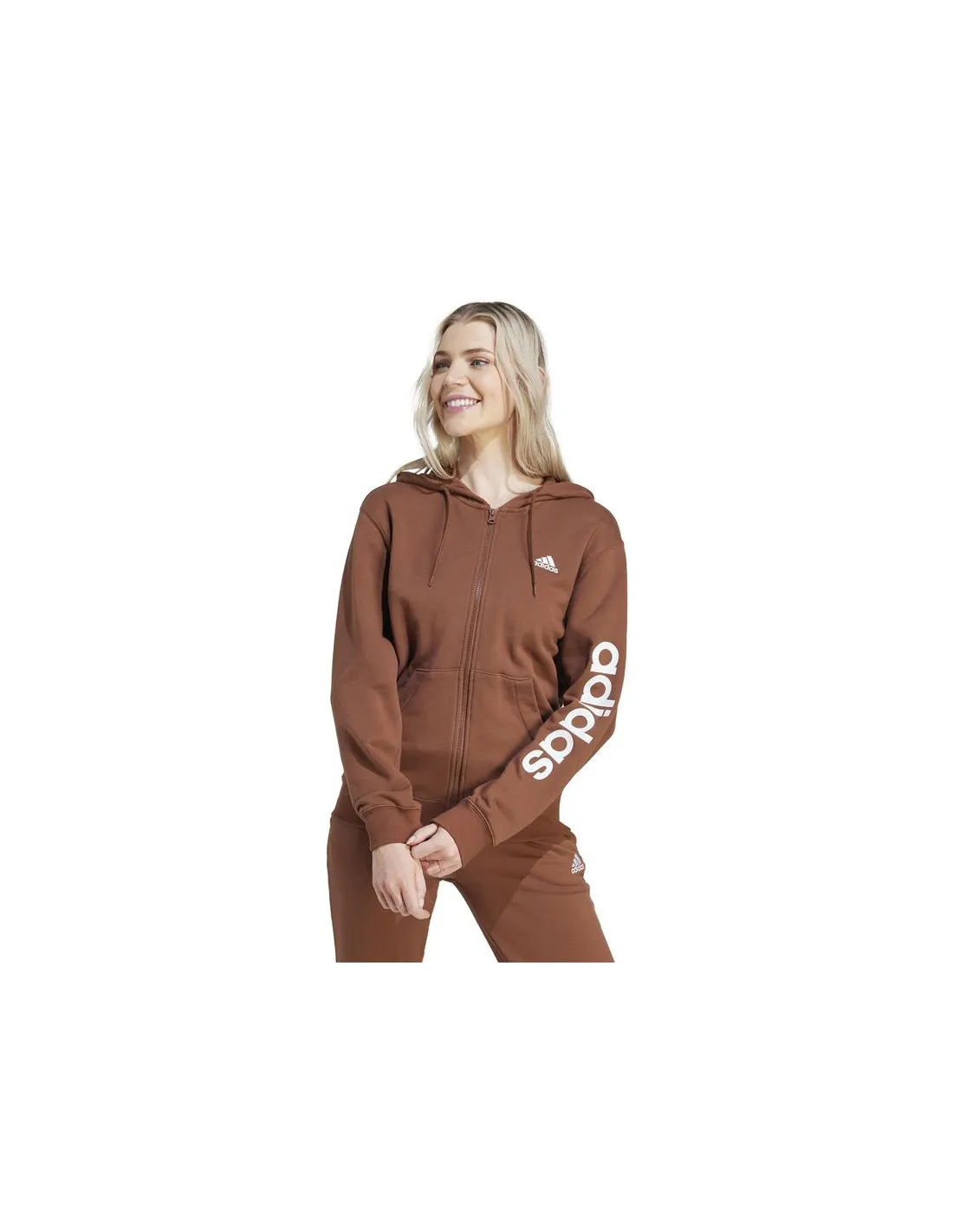 Sudadera adidas Linear Ft Fz Hd Mujer