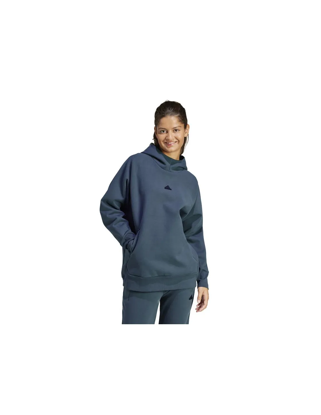 Sudadera adidas Z.N.E. Winterized Oh Mujer Verde Azulado