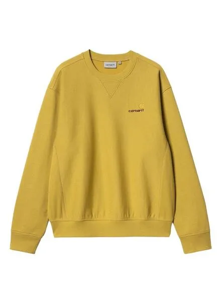 Sudadera Carhartt American Script amarillo para hombre