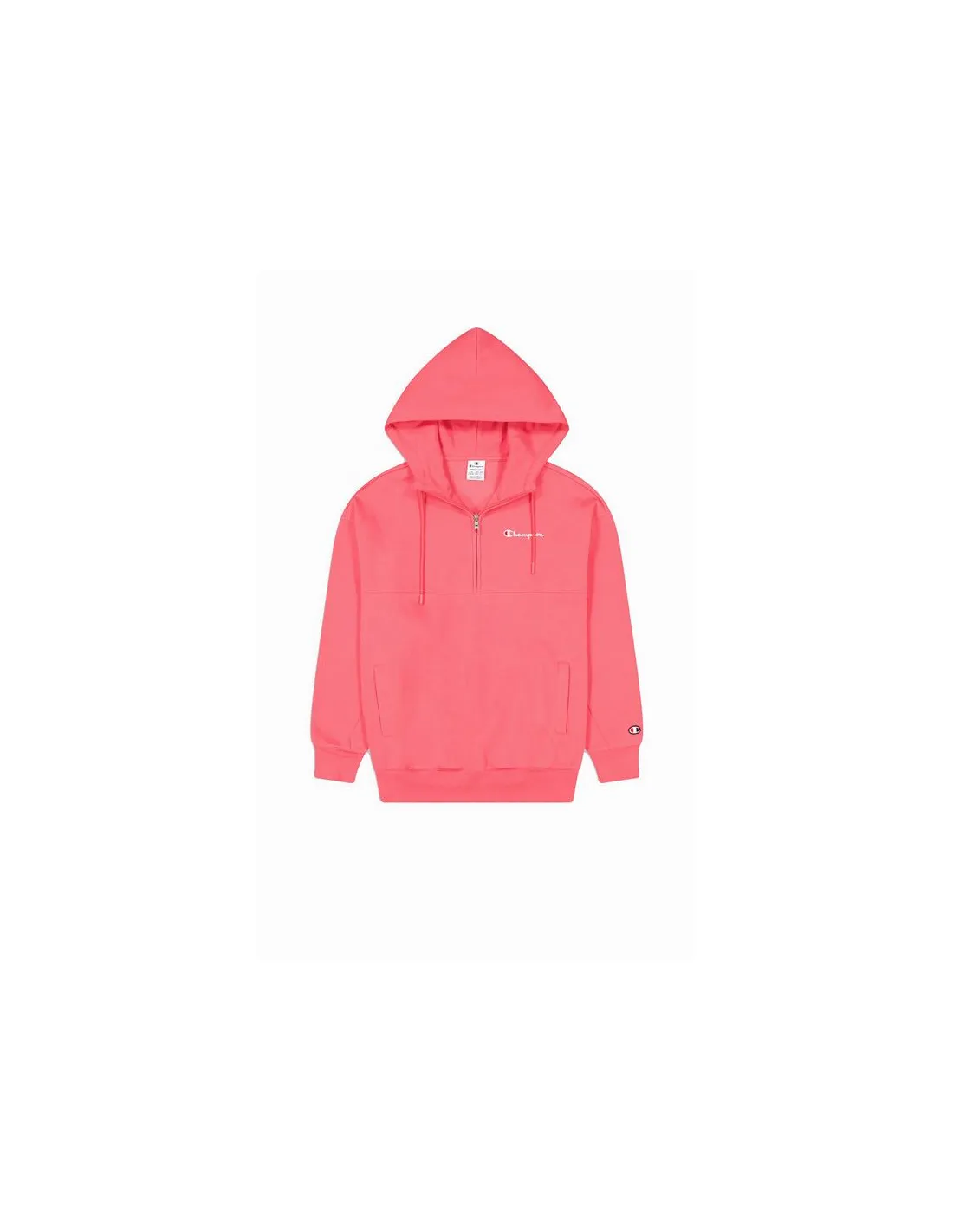 Sudadera Champion Hooded Half Zip Legacy Rosa Mujer