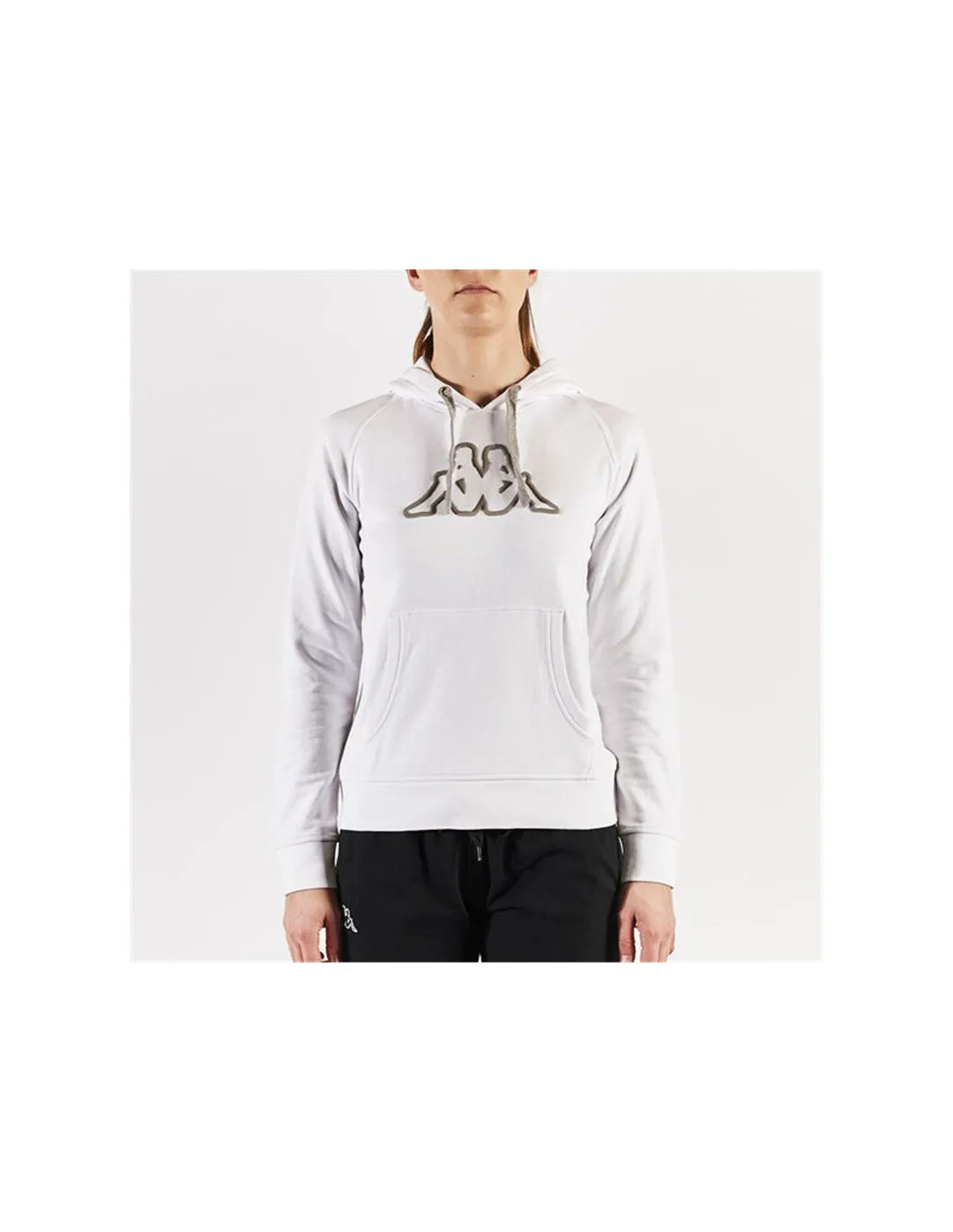 Sudadera con capucha Kappa Belle Korporate Mujer White