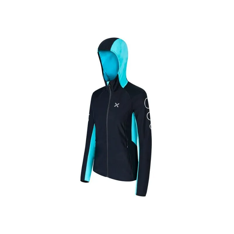 Sudadera con capucha para mujer MONTURA Andromeda Maglia (Nero/Azul cuidado)