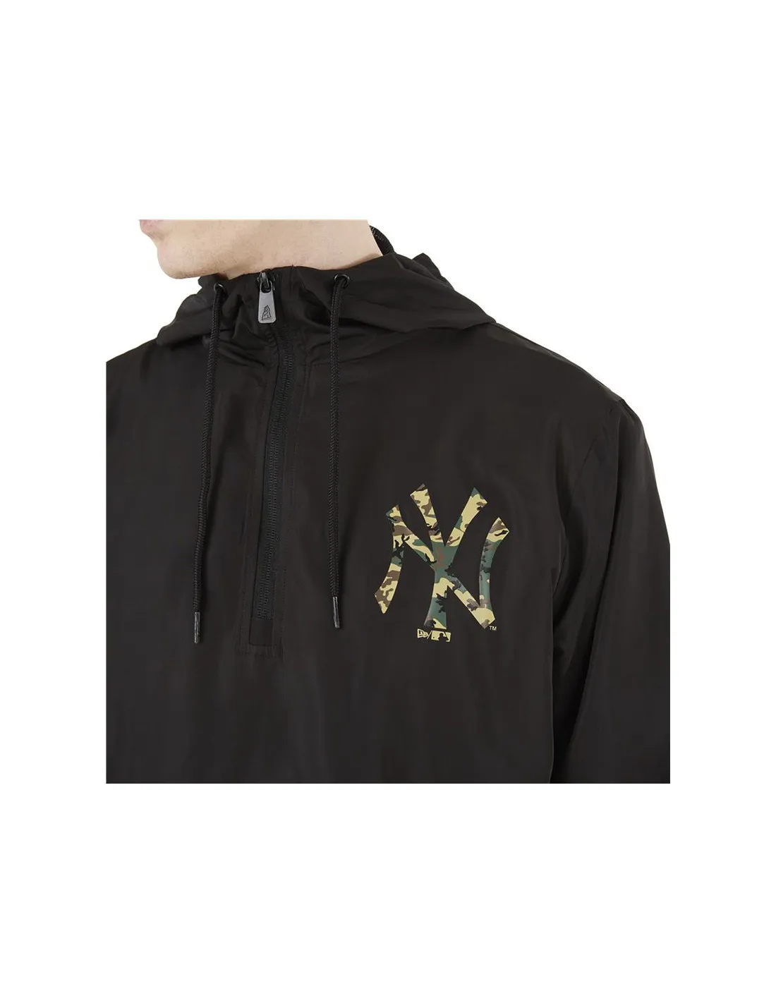 Sudadera New Era NYY Camo Logo Windbreacker M Black