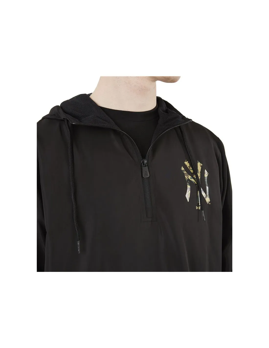 Sudadera New Era NYY Camo Logo Windbreacker M Black