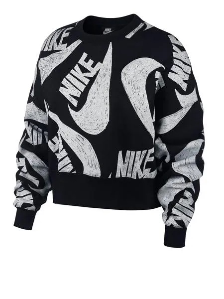 sudadera nike logo negro mujer