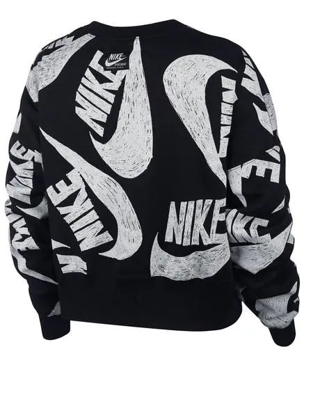sudadera nike logo negro mujer