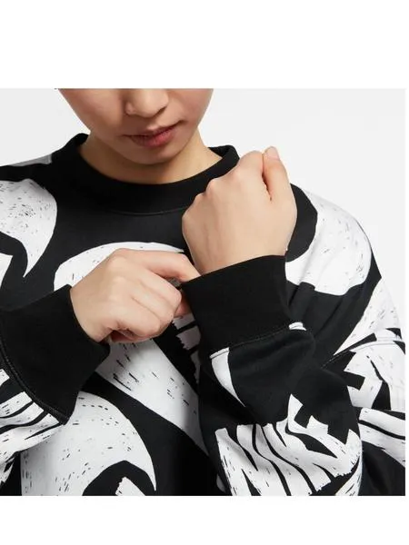 sudadera nike logo negro mujer