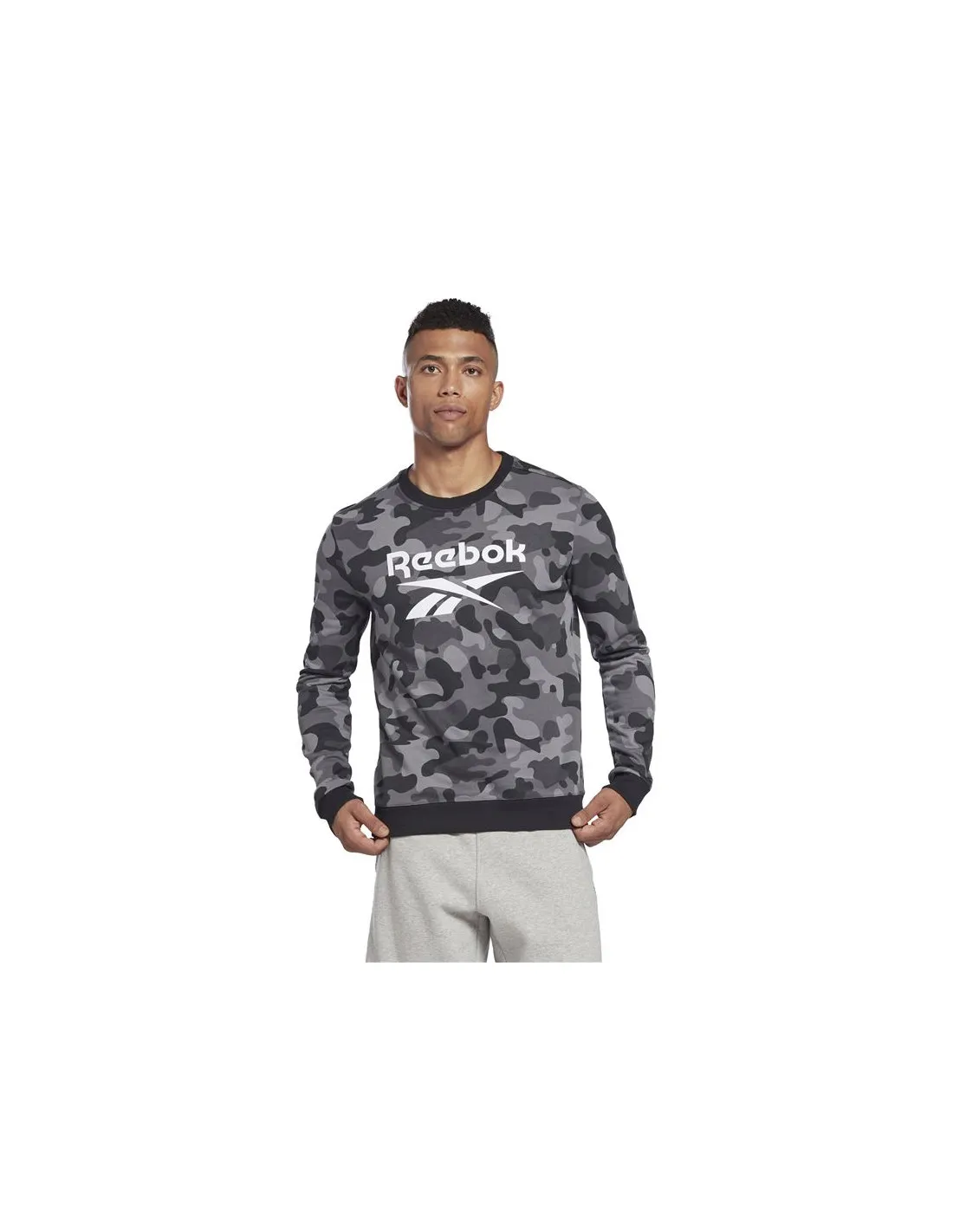 Sudadera Reebok Camo Allover Print M Black