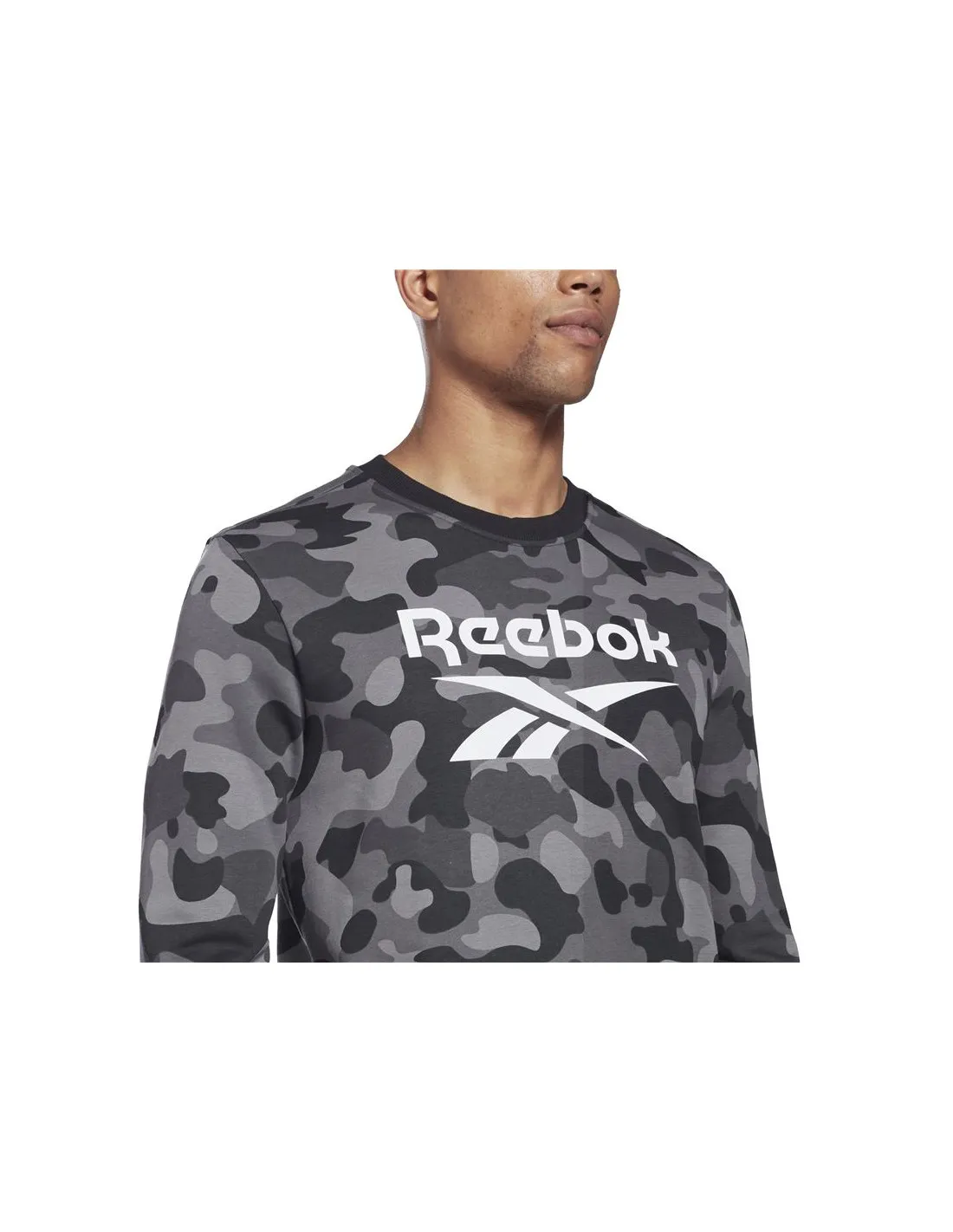 Sudadera Reebok Camo Allover Print M Black