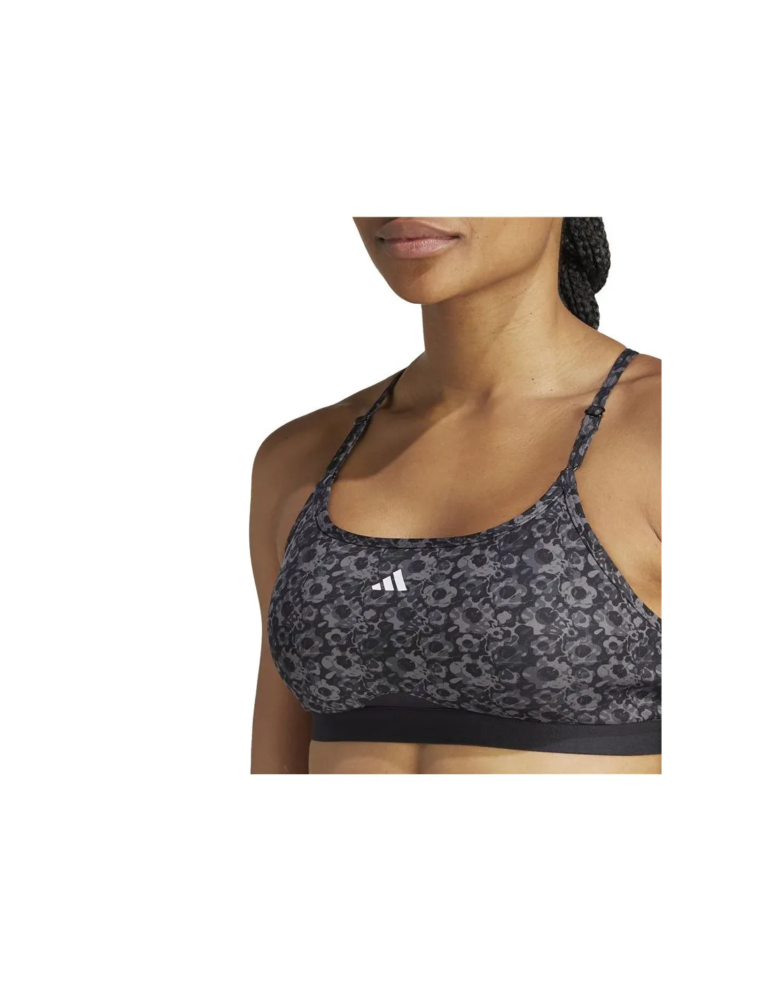 Sujetador deportivo de Fitness adidas Aerct Ls Aop Mujer