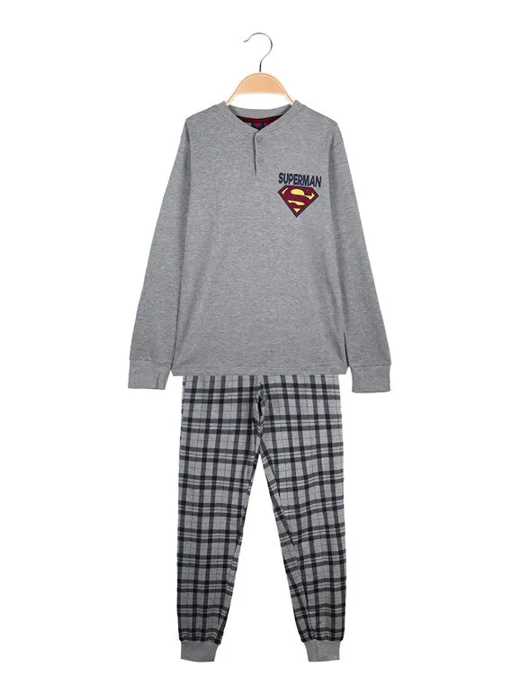 Superman Pijama largo de algodón interlock para niño