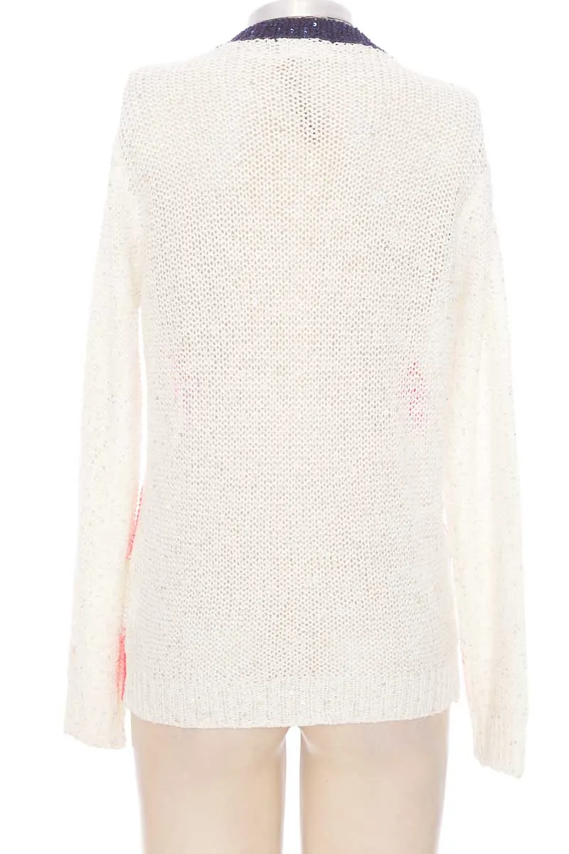 SWEATER COLOR BLANCO  VERDE SOL