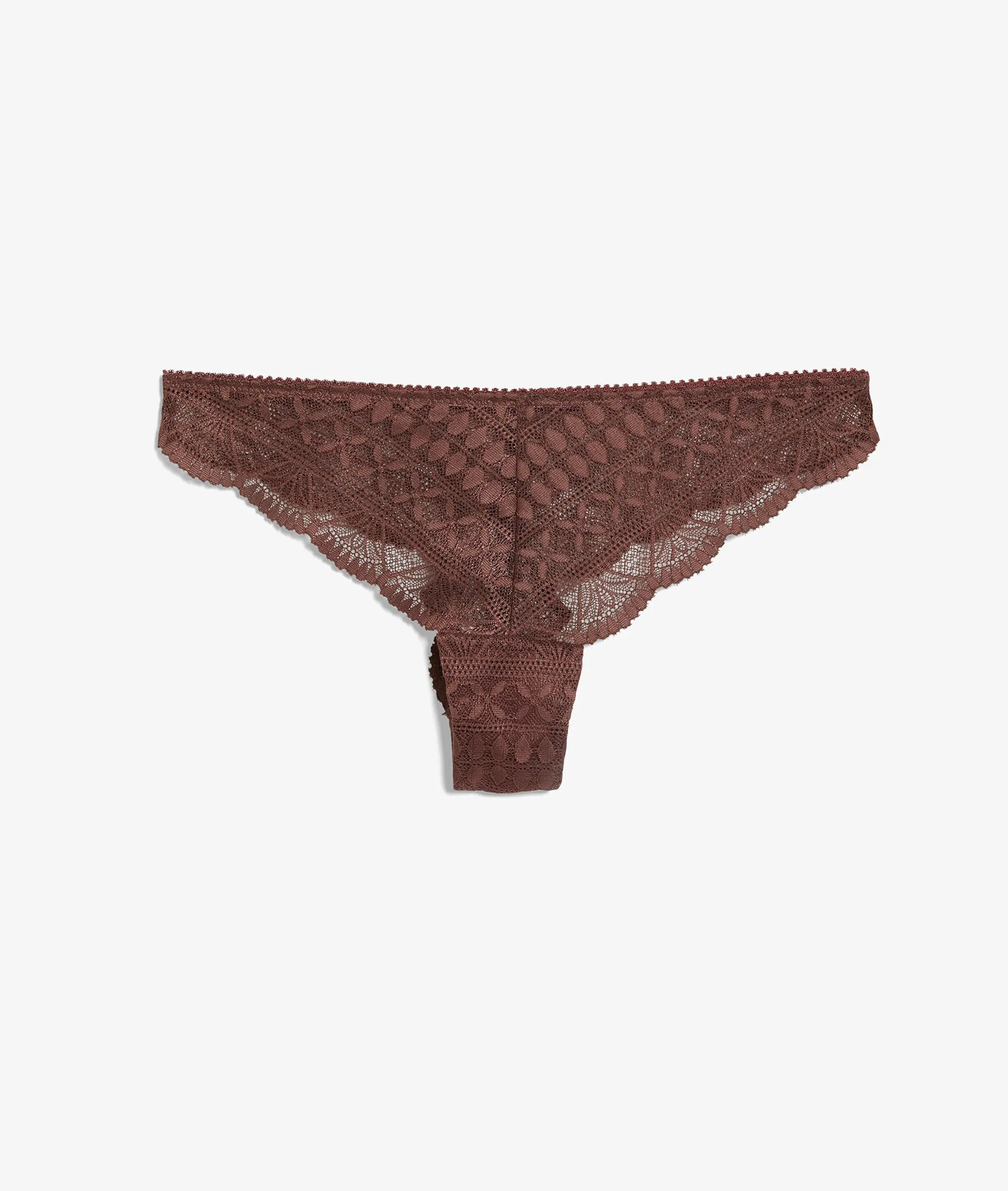 TANGA DE ENCAJE IDOLE CHOCOLAT  ETAM