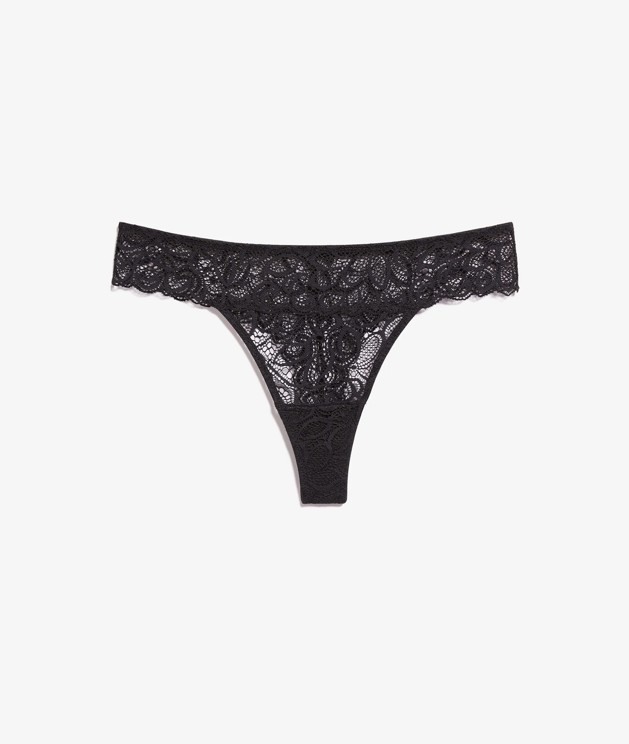 TANGA DE ENCAJE TULIPE NOIR  ETAM