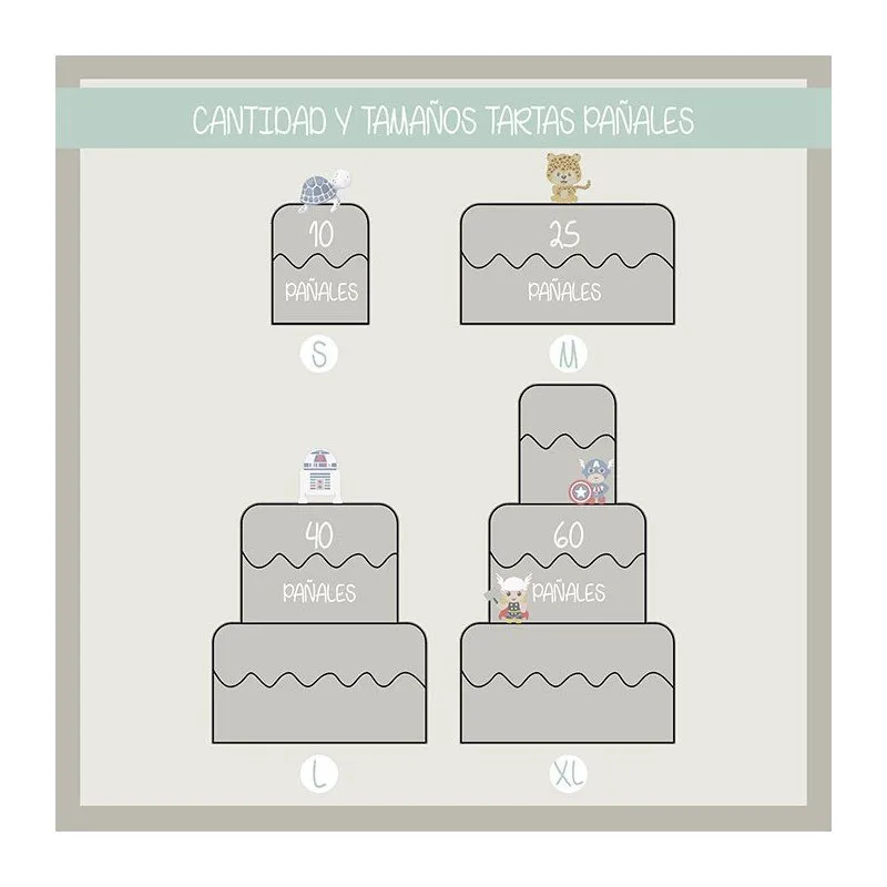 Tarta de pañales Princesas