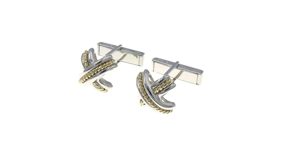 Tiffany & Co Gemelos Tiffany Signature Plata Dorado 