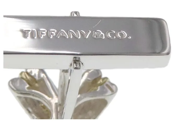 Tiffany & Co Gemelos Tiffany Signature Plata Dorado 