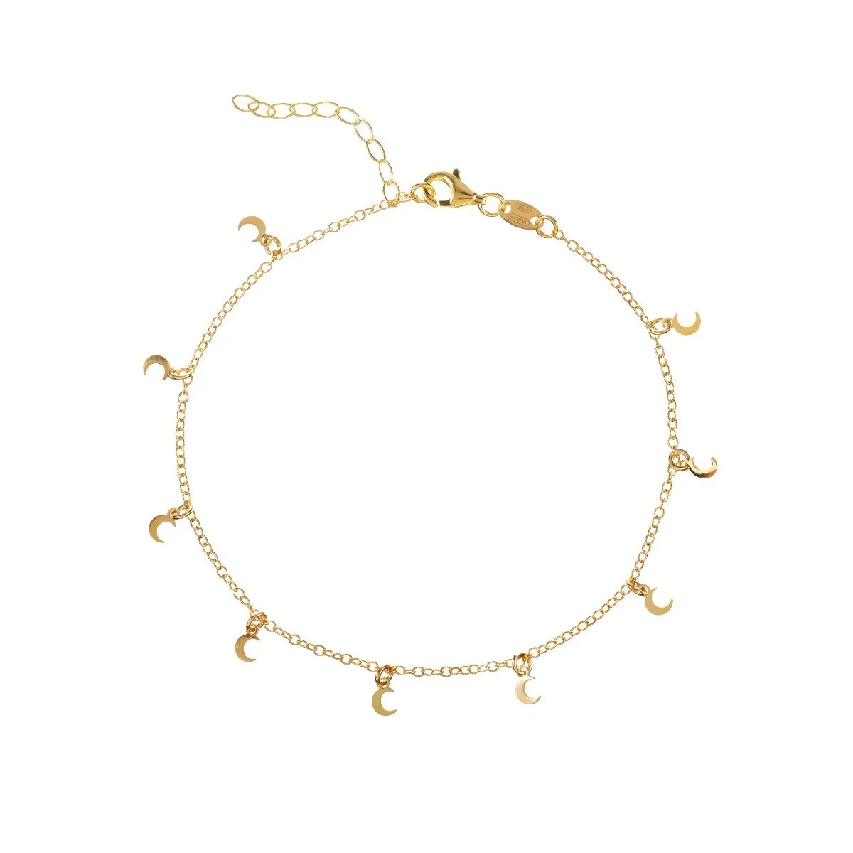 Tobillera en plata de ley Lunitas Gold