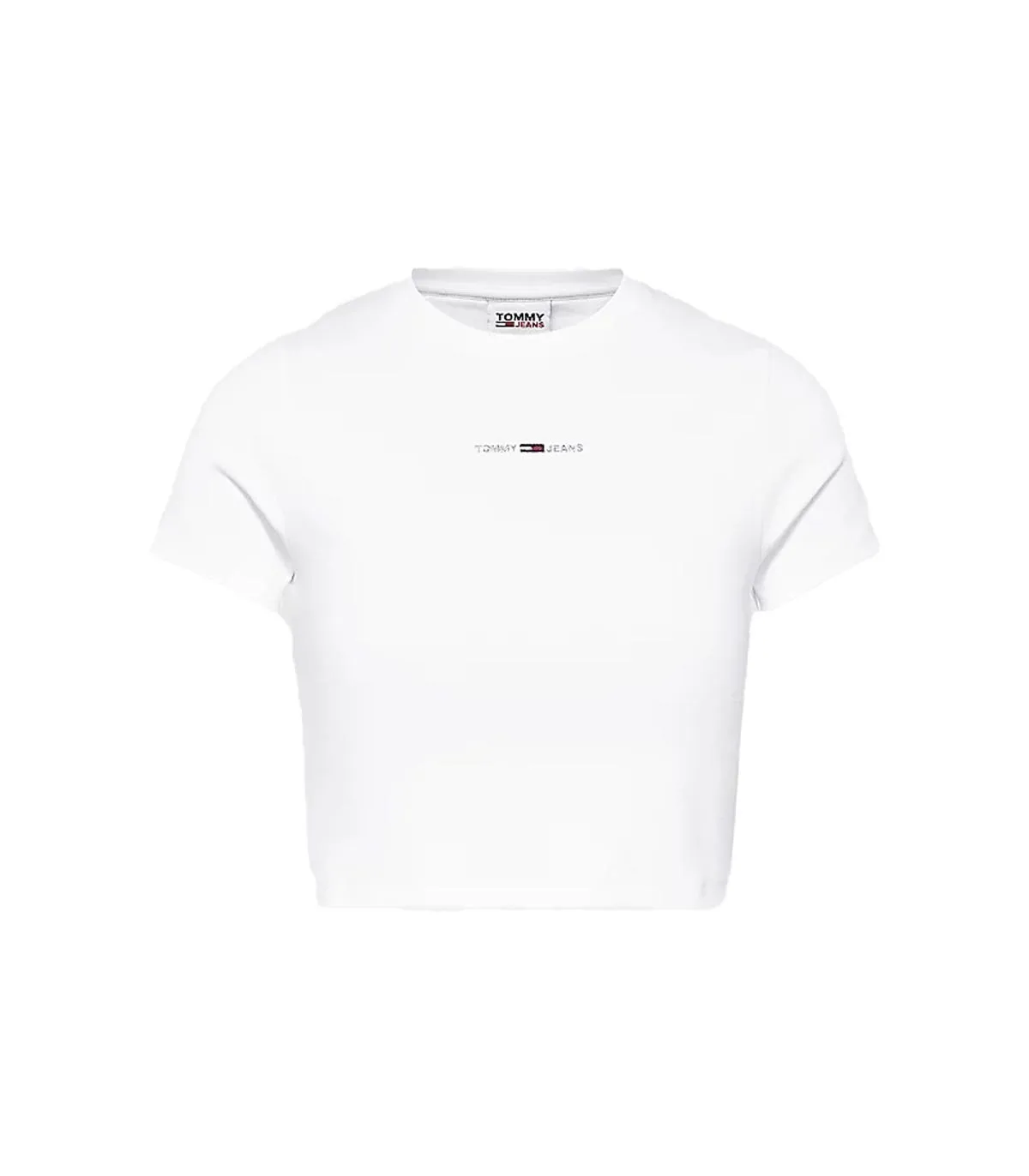 TOMMY JEANS  CAMISETA PARA MUJER BLANCA  TJW BABY CROP TINY
