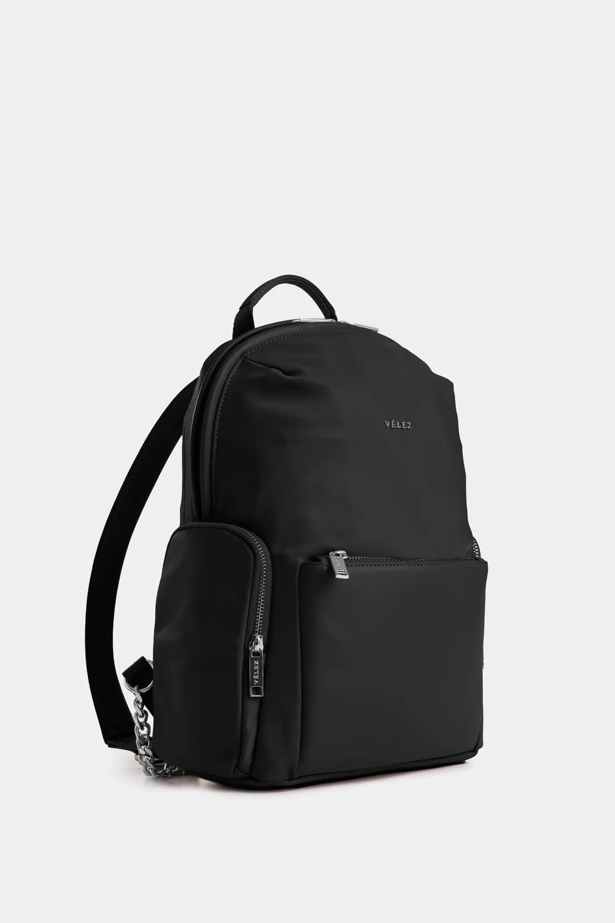Tula morral Orión de lona y cuero para mujer detalle trenzado