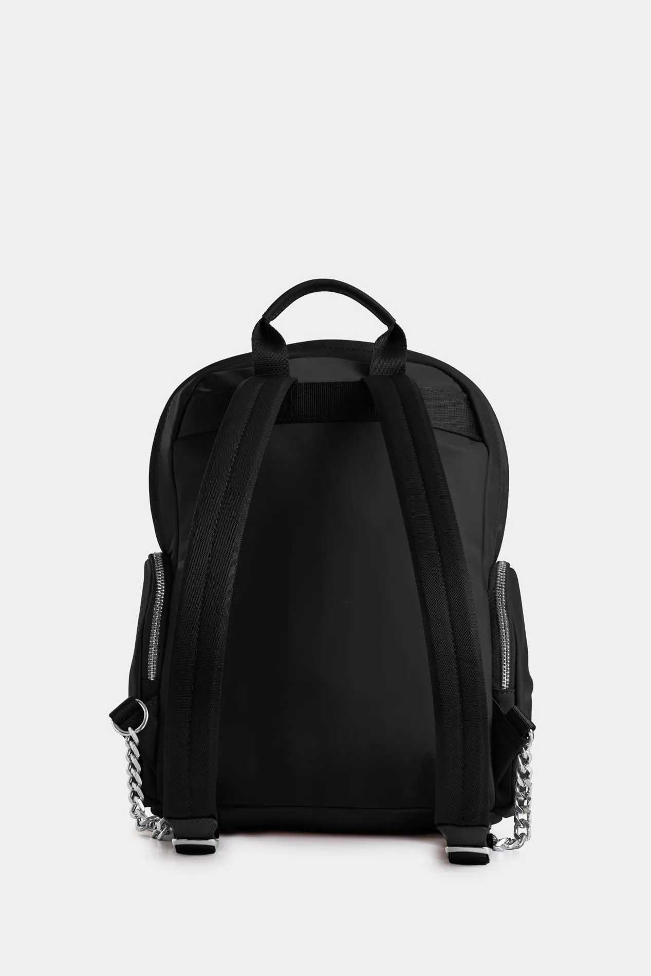 Tula morral Orión de lona y cuero para mujer detalle trenzado