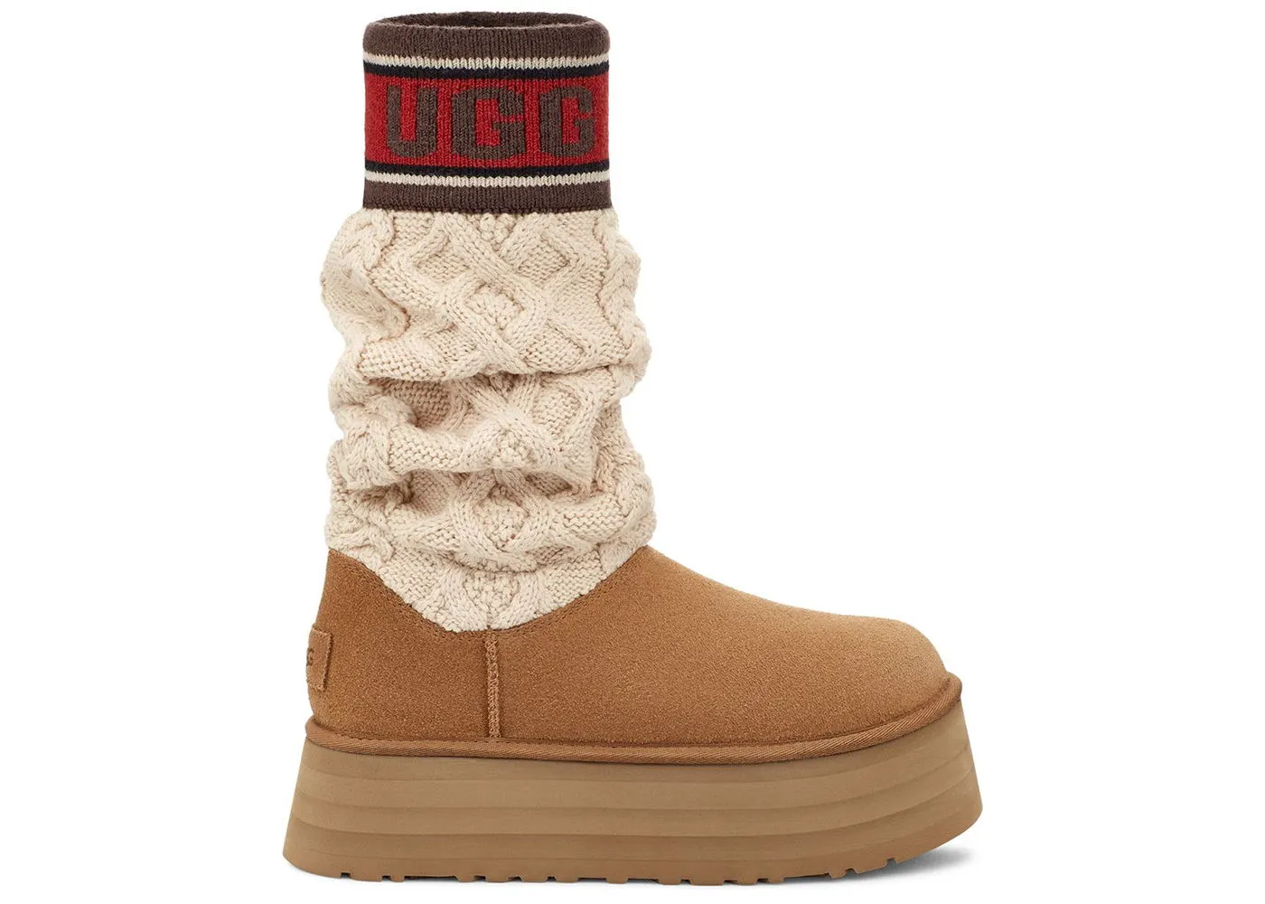 UGG Classic Sweater Letter Tall Boot "Chestnut" W