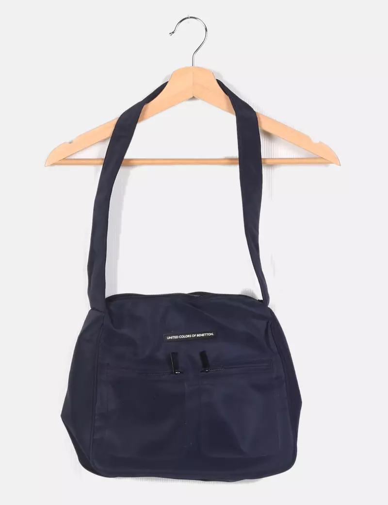 United colors of benetton Bolso azul marino lona