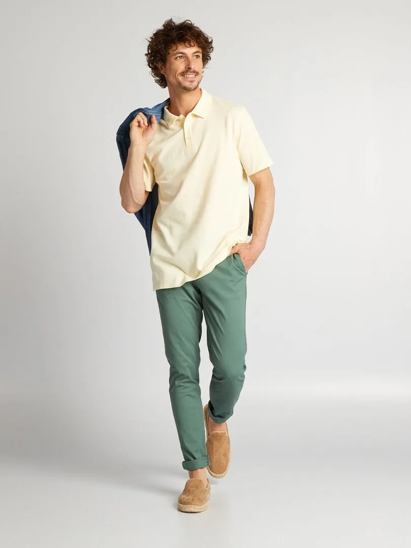 VAQUERO SKINNY ELáSTICO  L32  VERDE