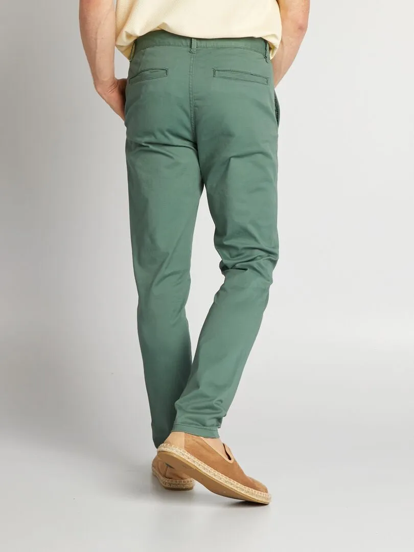 VAQUERO SKINNY ELáSTICO  L32  VERDE