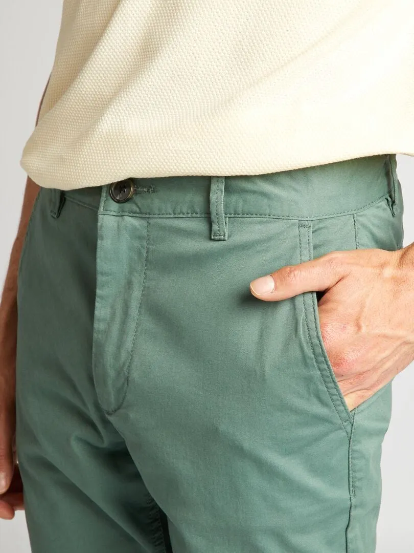 VAQUERO SKINNY ELáSTICO  L32  VERDE