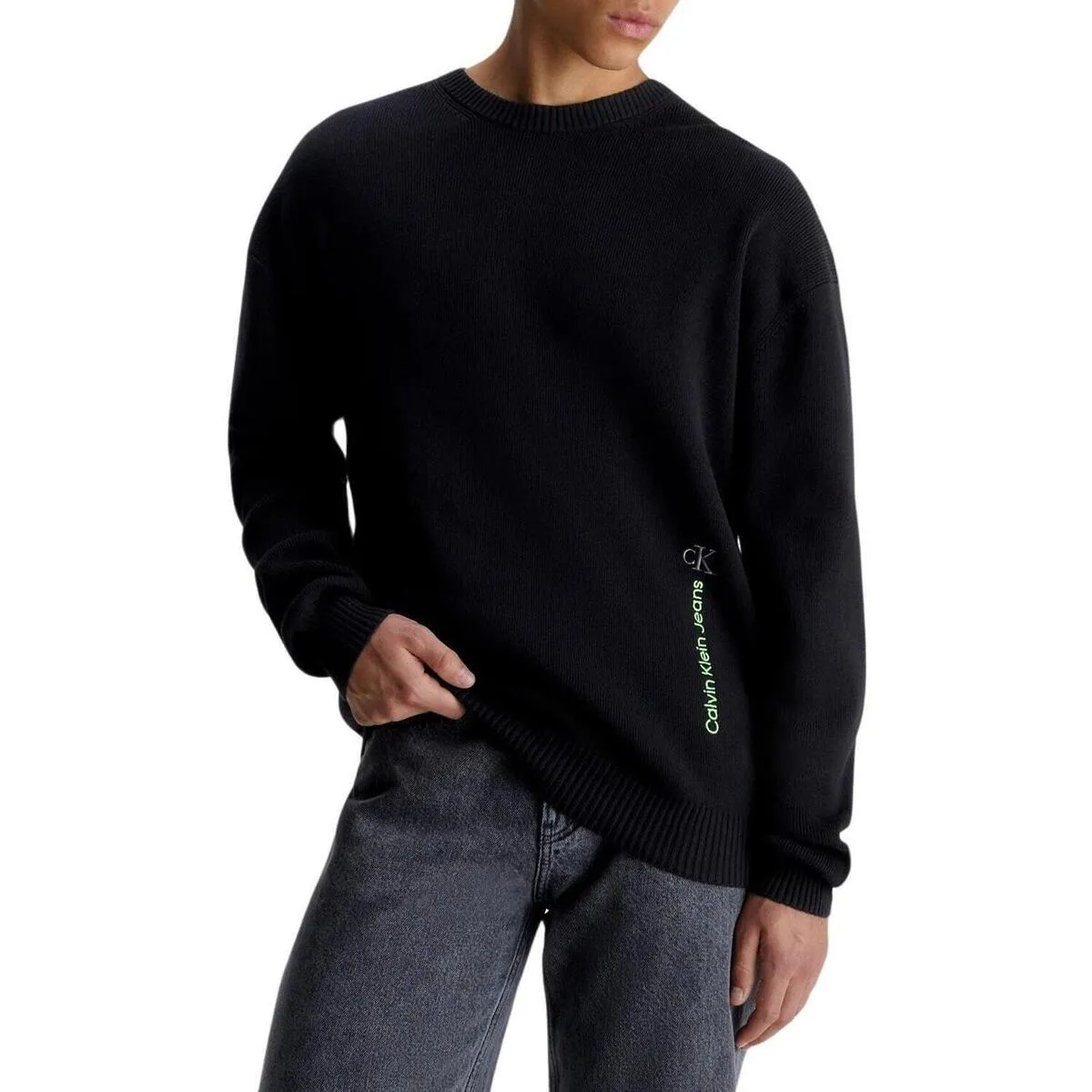 VERTICAL INSTITUTIONAL SWEATER Ck Black