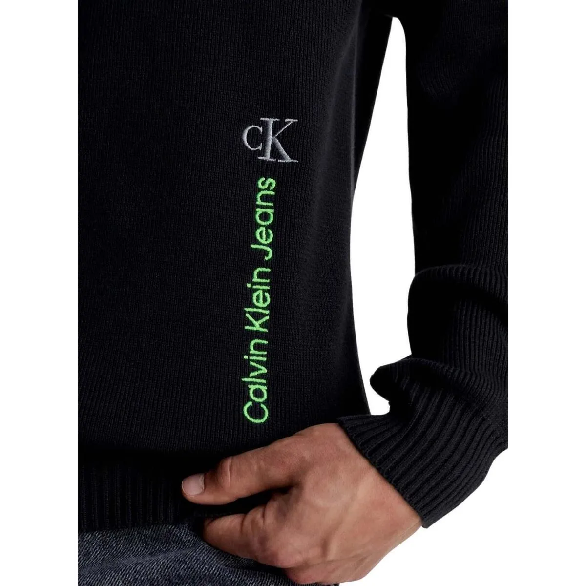 VERTICAL INSTITUTIONAL SWEATER Ck Black