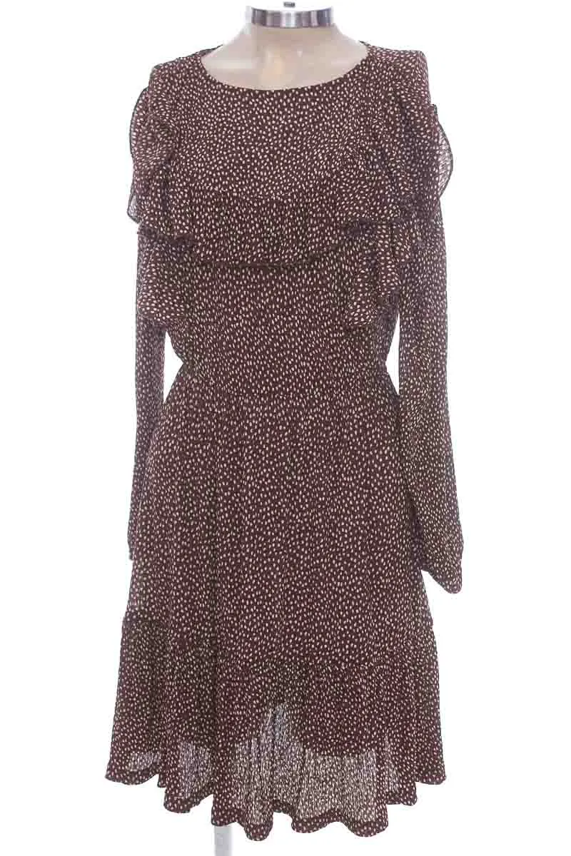 VESTIDO / ENTERIZO COLOR CAFé  MNG
