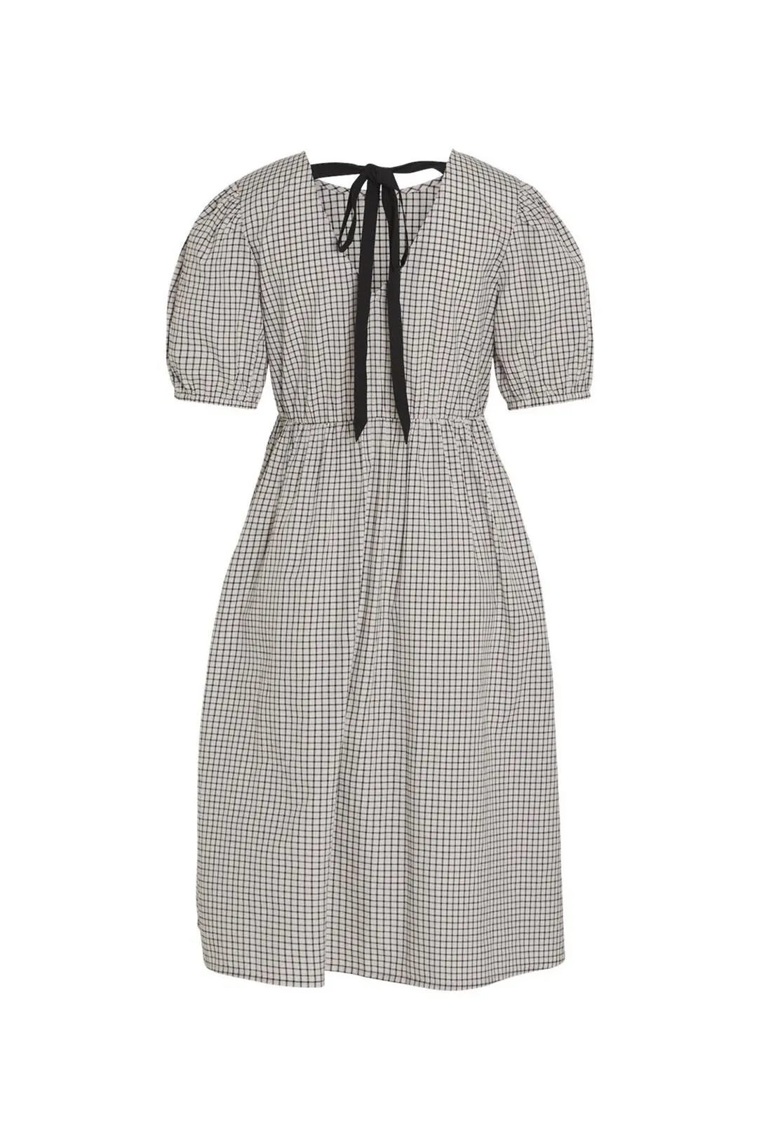 VESTIDO MUJER CUADROS BLANCO