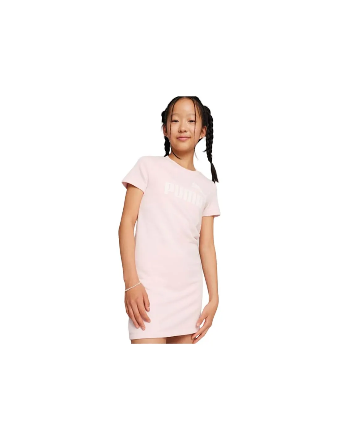 Vestido Puma Essentials+ Logo Rosa Infantil