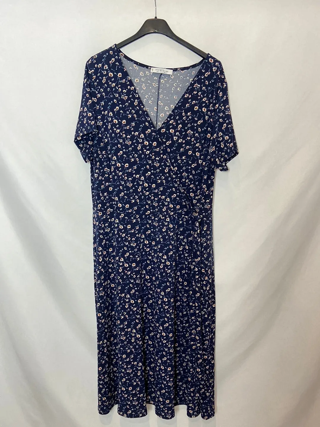 VIOLETA BY MANGO. Vestido largo flores T. XL