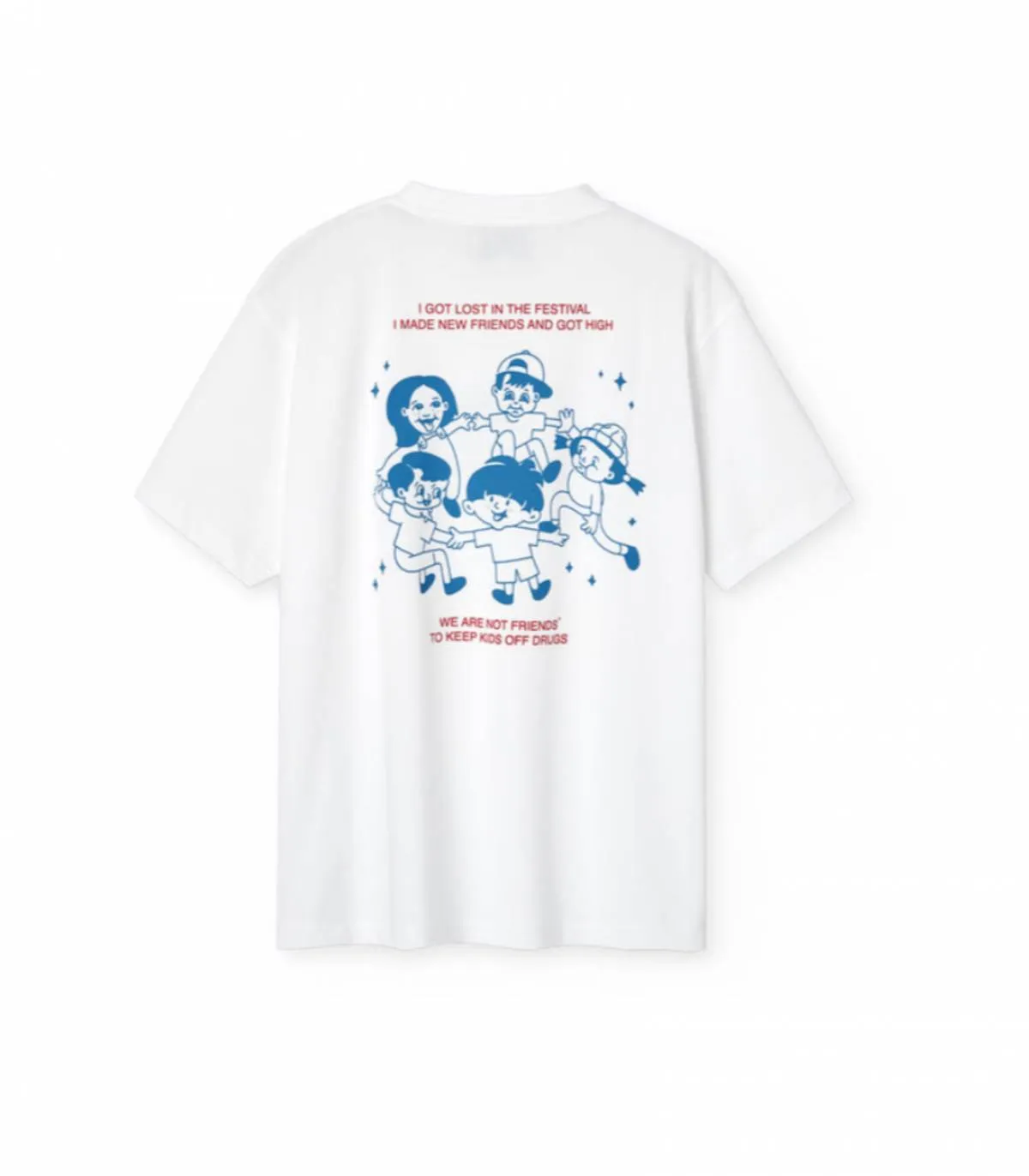 WE ARE NOT FRIENDS  CAMISETA PARA HOMBRE BLANCA  KIDS OFF WHITE TEE