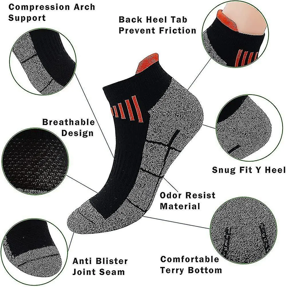 Womens Cushed Anti Blister Stink Ankle Low Cut Athletic Running Socks